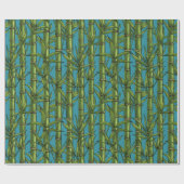 青い上の竹林 ラッピングペーパー (フラット)