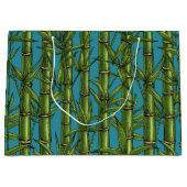 青い上の竹林 ラージペーパーバッグ (正面)