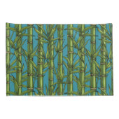 青い上の竹林 枕カバー (裏面-右)