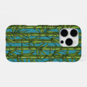 青い上の竹林 iPhoneケース (裏面横)