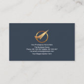 青い上スタイリッシュ空線航空物流 名刺 (裏面)