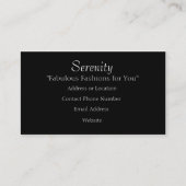 青い上品のピンク 名刺 (裏面)