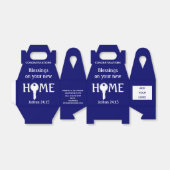 青い不動産仲介業者からクライアントへの新しいホーム終了ギフト フェイバーボックス (折り畳みなし)