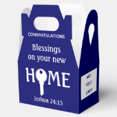 青い不動産仲介業者からクライアントへの新しいホーム終了ギフト フェイバーボックス (オープン)