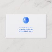 青い世界の地球、ここのあなたの名前 名刺 (裏面)