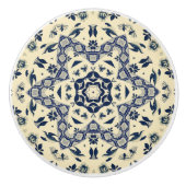 青い中国のデルフト～鳥と蜂～ * ～ セラミックノブ (正面)