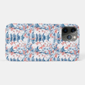 青い中国の塔と桜の模様 Case-Mate iPhoneケース (裏面(横))