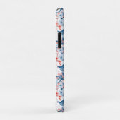 青い中国の塔と桜の模様 Case-Mate iPhoneケース (裏面/右)