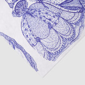 青い中国パターンティッシュペーパー 薄葉紙 (詳細)