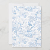 青い中華焼結婚のテーブル番号 招待状 (裏面)