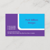 青い丸い四角形 名刺 (裏面)