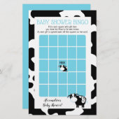 青い乳牛の赤ちゃんシャワービンゴゲーム (正面/裏面)