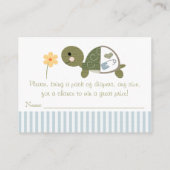 青い亀のおむつくじチケット エンクロージャーカード (裏面)