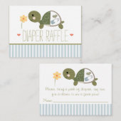 青い亀のおむつくじチケット エンクロージャーカード (正面/裏面)