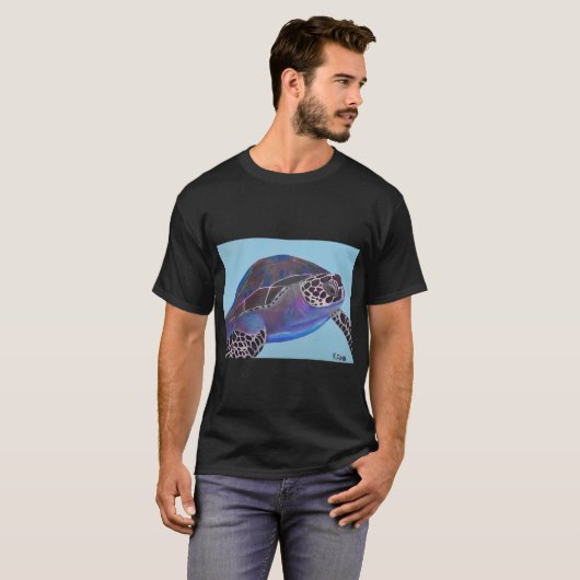 青い亀 Tシャツ (正面フル)