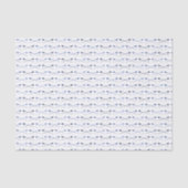 青い交差したオールのパターンのスポーツ 薄葉紙 (正面)