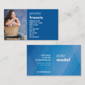 青い交差小型Compカード 名刺 (正面/裏面)