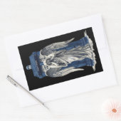 青い交番で泣く天使1 長方形シール (封筒)