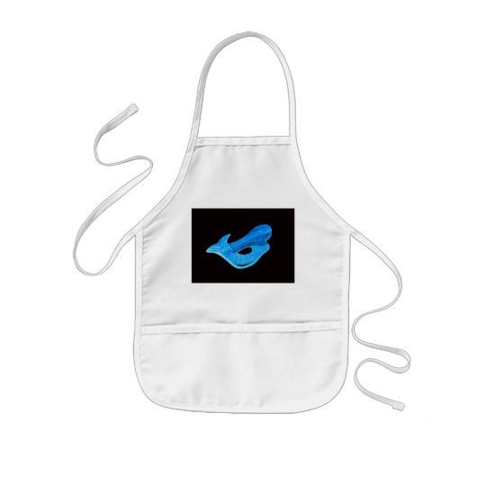 青い人魚のエプロン 子供用エプロン (正面)