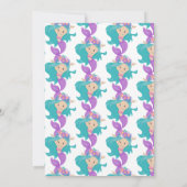 青い人魚パーティー ピンクの招待状 招待状 (裏面)