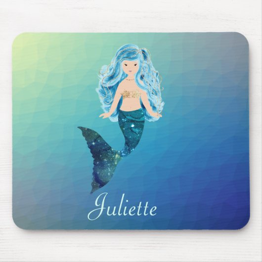 青い人魚 マウスパッド (正面)