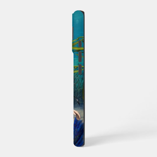 青い人魚 iPhone 16ケース (左側面)