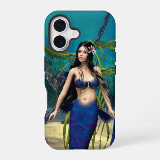 青い人魚 iPhone 16ケース (裏面)
