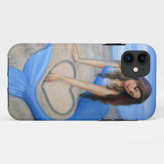 青い人魚「sのハートのファンタジーの芸術のiPhone 5の場合 Case-Mate iPhoneケース (裏面(横))