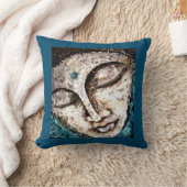 青い仏の水彩画の芸術の装飾用クッション クッション (ブランケット)