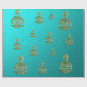 青い仏像 ラッピングペーパー (フラット)