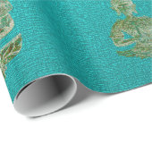 青い仏像 ラッピングペーパー (ロールコーナー)