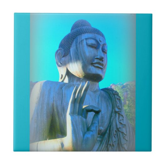 青い仏 タイル (正面)