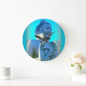 青い仏 ラージ壁時計 (ホーム)