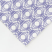 青い仕上げパターン フリースブランケット (角)