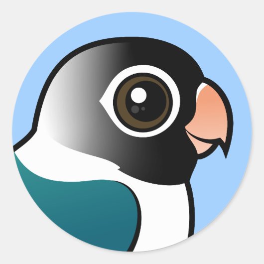 青い仮面のラバドリ ラウンドシール (正面)