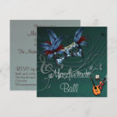 青い仮面の舞踏会への招待状 招待状 (正面/裏面)