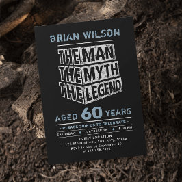 青い任意の年齢の男の神話の伝説の誕生日 招待状