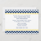 青い企業のな記念日のパーティの招待状 招待状 (裏面)