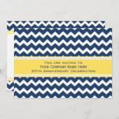 青い企業のな記念日のパーティの招待状 招待状 (正面/裏面)