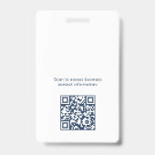 青い企業のロゴ　訪問者用ＩＤカード バッジ (裏面)