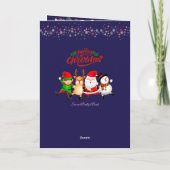 青い休日のグリーティングカード カード (裏面)