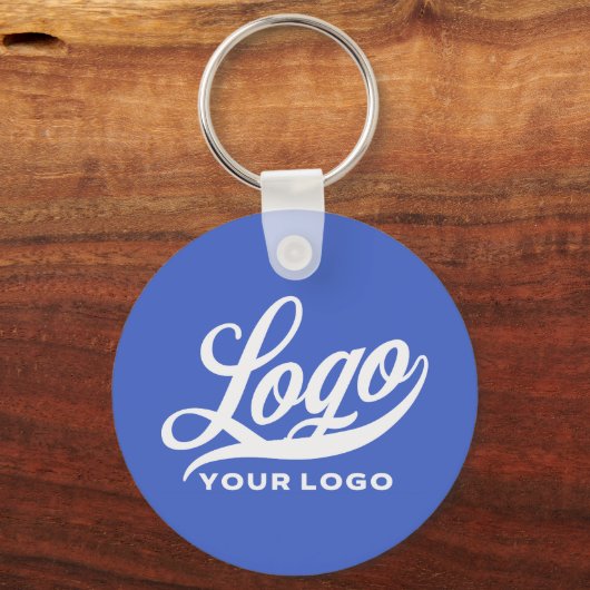 青い会社のロゴと名王室の前の両面 キーホルダー (正面)