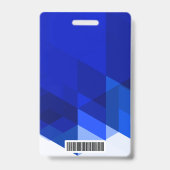 青い会社ロゴ訪問者パスID バッジ (裏面)