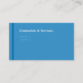 青い会計士の簿記係財政の計算機 名刺 (裏面)