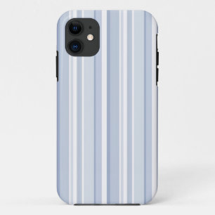 青い伝統的電話ストライプのケース iPhone 11 ケース