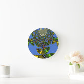 青い伝統 ラウンド壁時計 (ホーム)