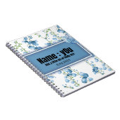 青い低木に囲まれた蝶 ノートブック (右側)