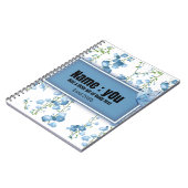 青い低木に囲まれた蝶 ノートブック (左側)