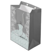 青い何かは花嫁のパーティーをここに来ます ミディアムペーパーバッグ (正面アングル)