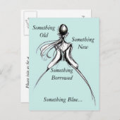 青い何か インビテーションポストカード (正面/裏面)